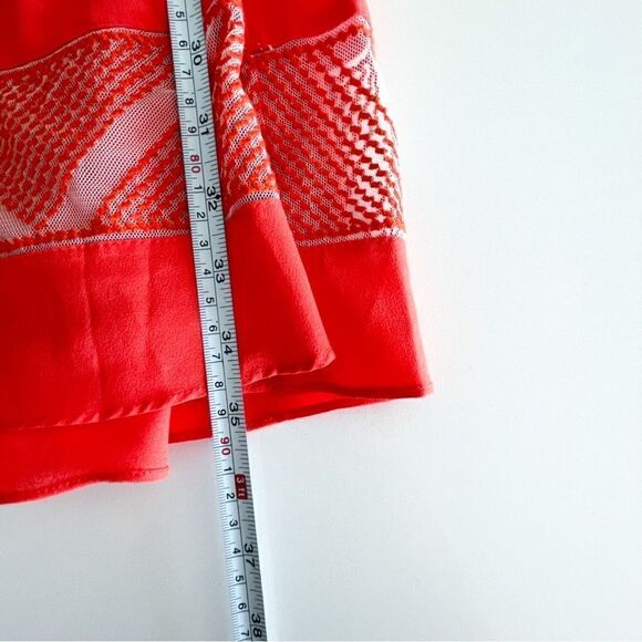 Esley Dress Fit & Flare Coral Sleeveless Side Zip Back Waist Elastic Women's S - Picture 8 of 9